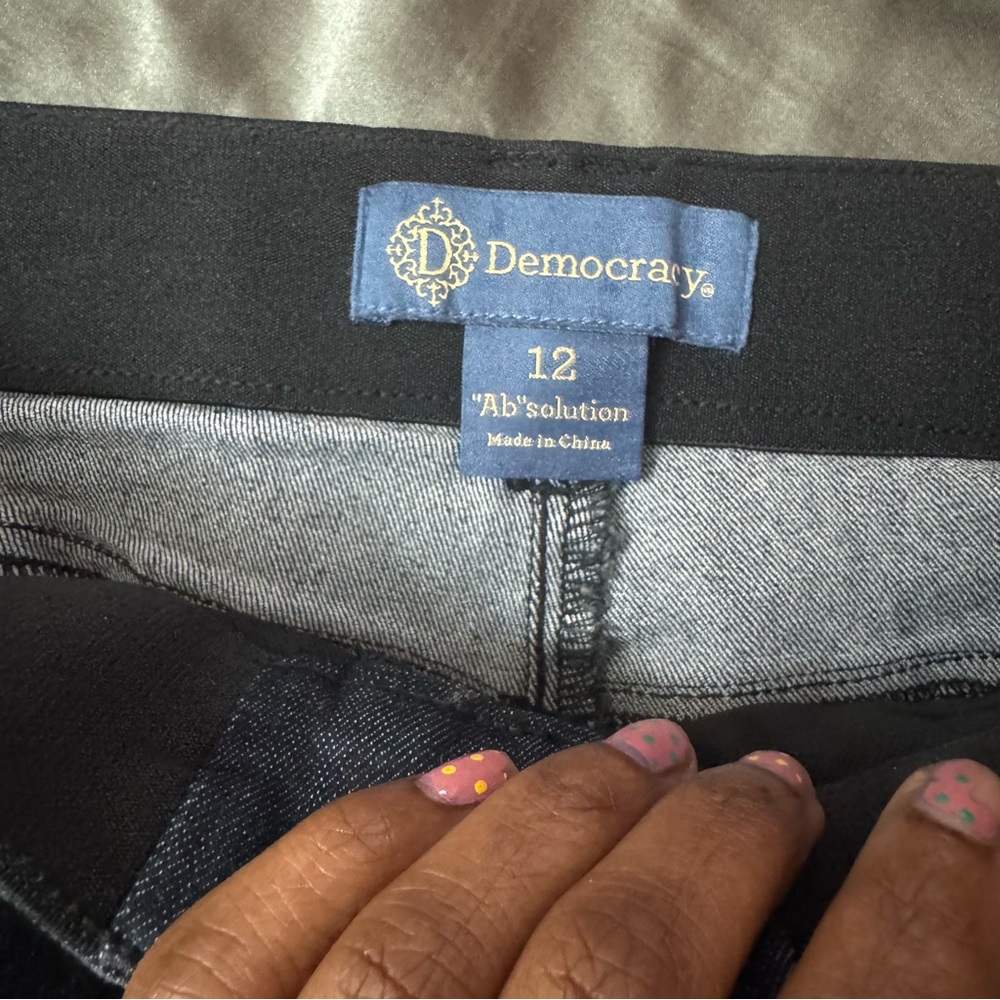 Democracy “AB"solution Straight Leg Jeans dark wash size 12 - Picture 7 of 12